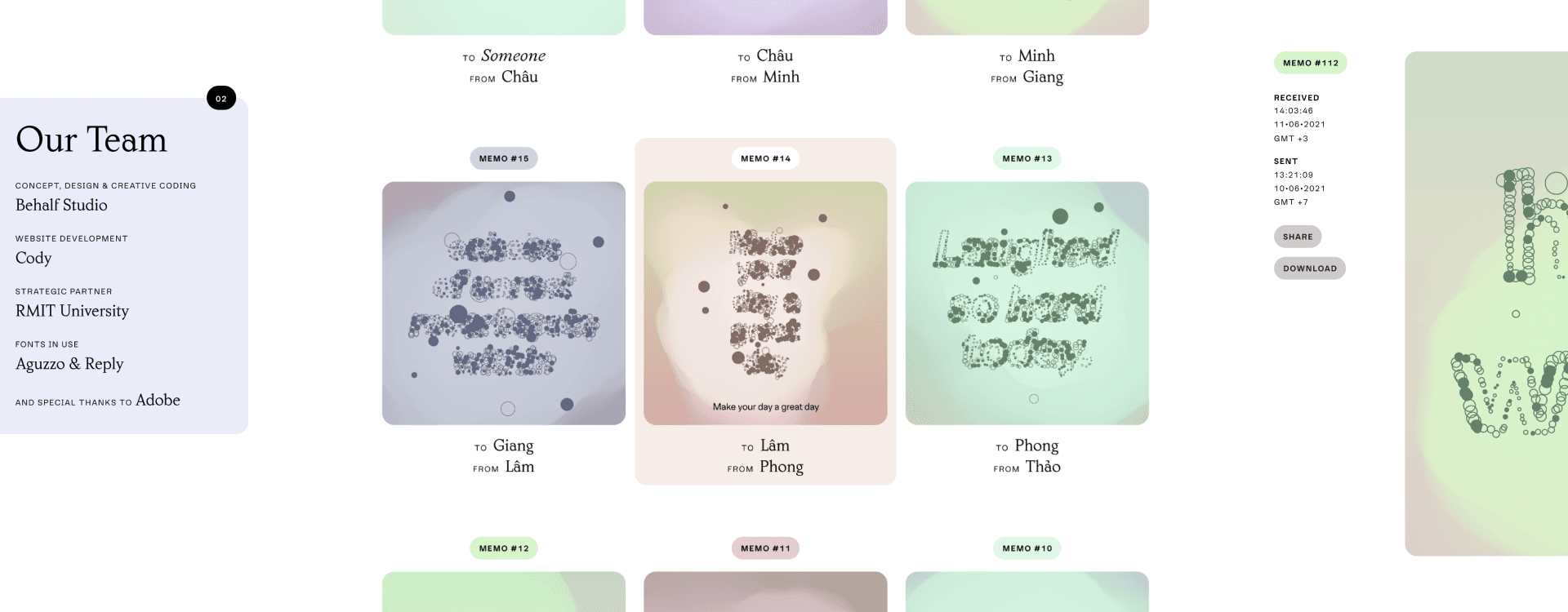 Memos to Make Sense of Us